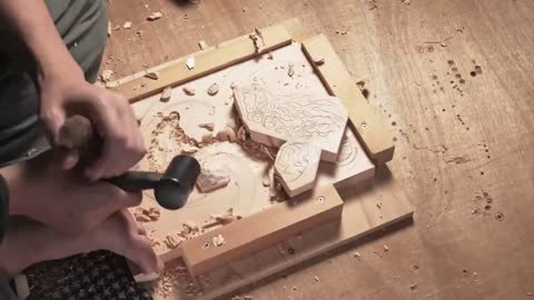 Wood Carving Dragon| To use technic of Japanese traditional wood carving| Woodworking