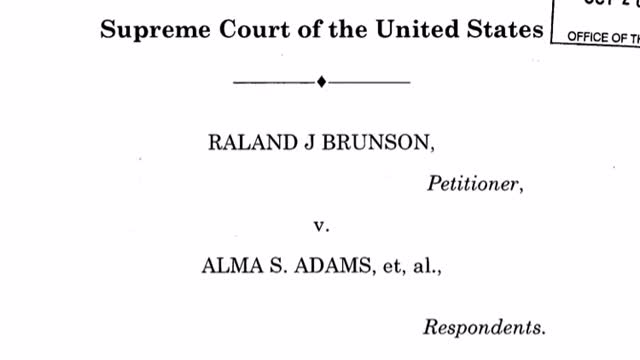 FULL READING: RALAND J BRUNSON v. ALMA S. ADAMS, PETITION FOR A WRIT OF CERTIORARI