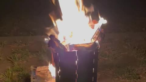 a small campfire