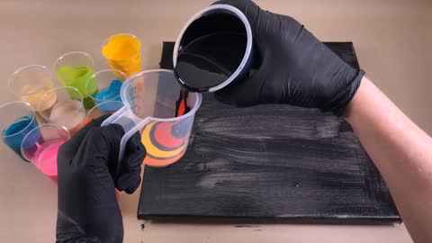 The Black Hole technique - Acrylic fluid art painting