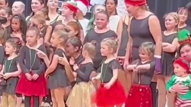 Her reaction when she Saw parents