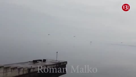 See how Russians attacked Kyiv with 17 helicopters - Downed helicopters fall into river - a year ago