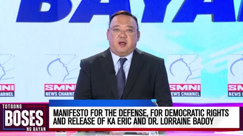 Manifesto for the Defense, for Democratic Rights and release of Ka Eric and Dr. Lorraine Badoy