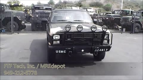 US Navy USMC 1983 Military M1009 CUCV Chevrolet Blazer with J Series Detroit Diesel V8 Engine