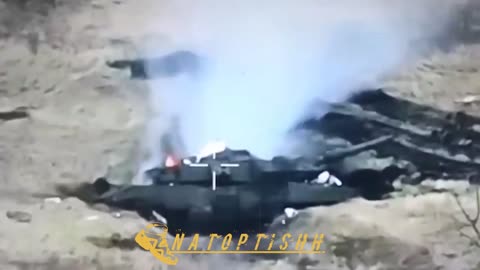 A modification of the German Leopard 2A5 was destroyed by Russian FPV drones