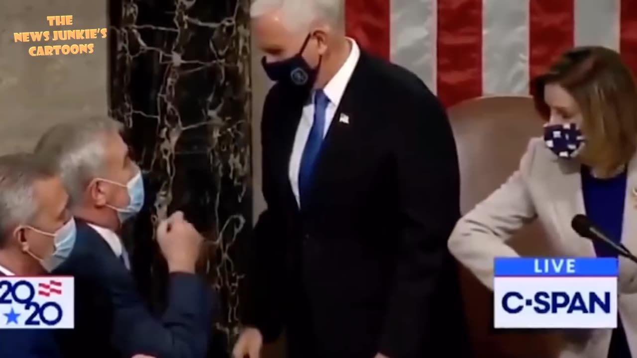 J6 VP Pence: a coin an elbow bump w/Pelosi a fist bump w/McCarthy