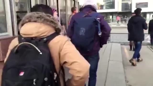 Ukrainians shelter in subway, expecting air strikes