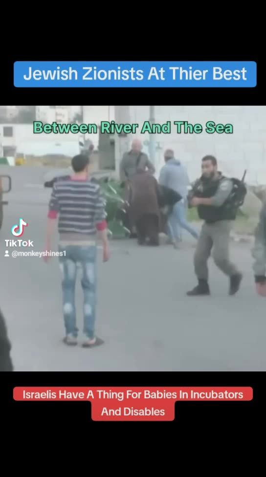 Jewish Zionists Attack A Disable Person And Genocide Joe Calls It Self-Defense