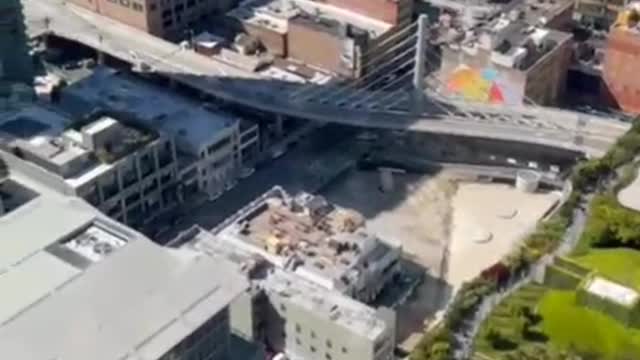 Man climbs SF’s Salesforce Tower in protest against abortion.