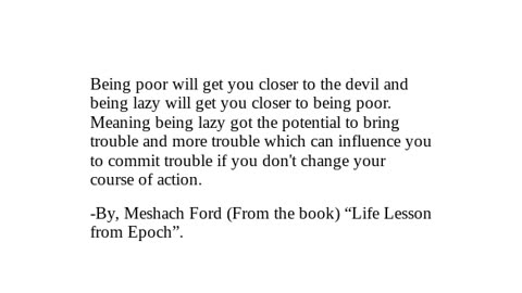 "Life Lesson from Epoch" Checkout Description