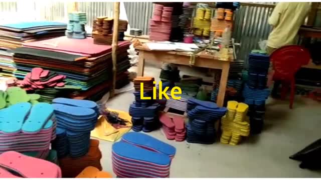 Slipper Factory's inside capacity. Slipper manufaturer in Baharail, Raiganj, West Bengal, 733134