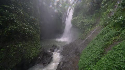 Waterfalls AND RAINING IN FOREST