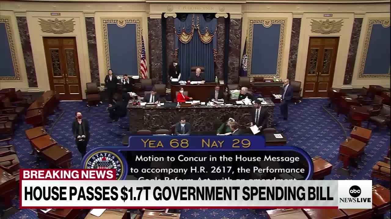 House passes $1.7 trillion government spending bill