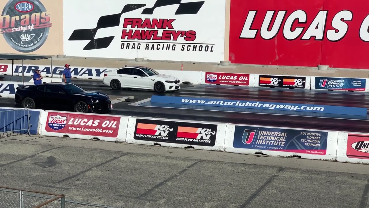 Camaro zl1 vs bmw m5 f90 drag race