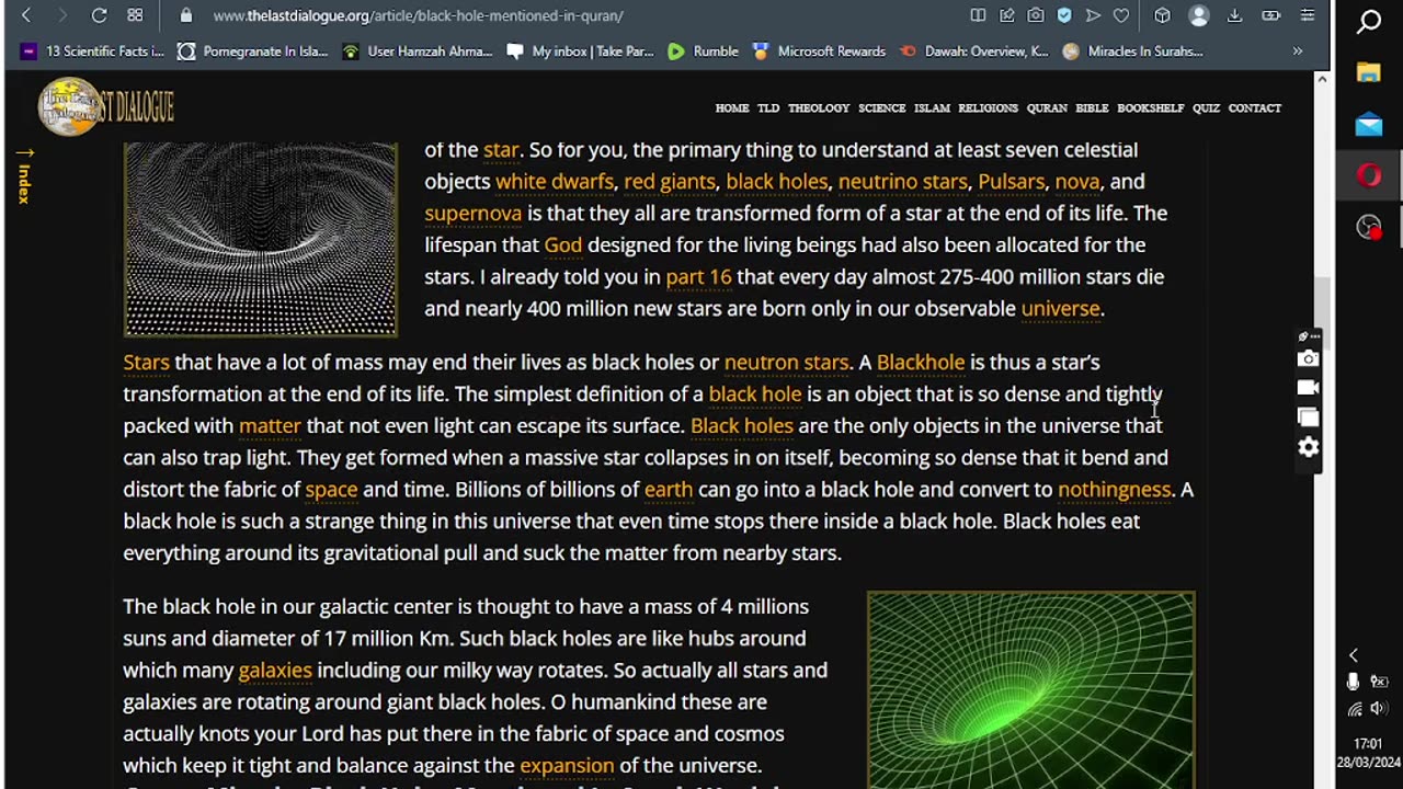 black holes in the Quran you know