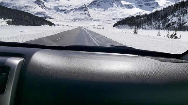 Winter travel in Alberta Canada