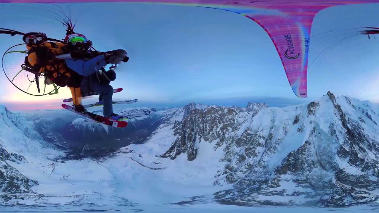 Vidéo 360° survol Mont Blanc