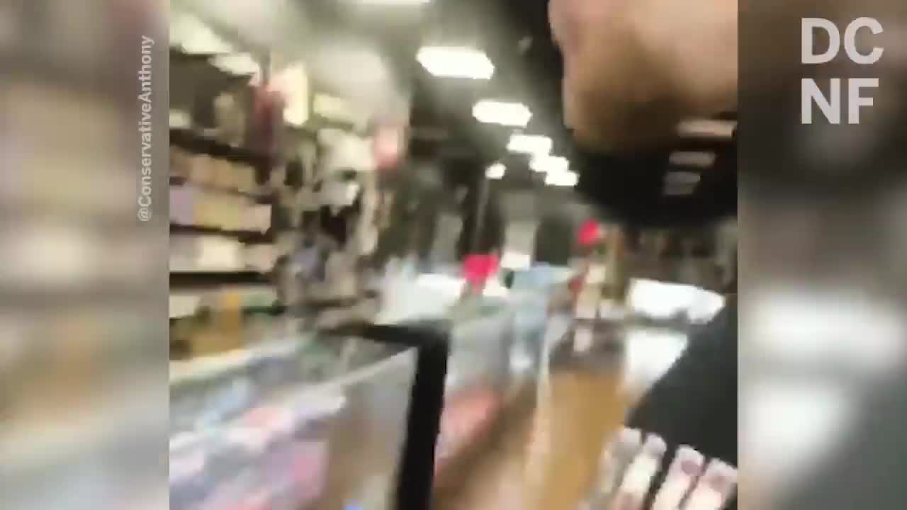 Freakish Vape Store Cashier Refuses To Serve Man In MAGA Hat!