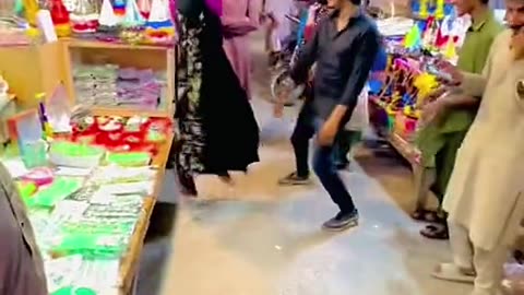 Market enjoy boys song dance