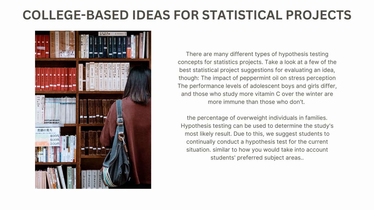 statistics project ideas for college