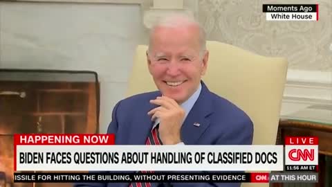 Biden Laughs As Reporters Beg Him To Comment On His Classified Docs Scandal
