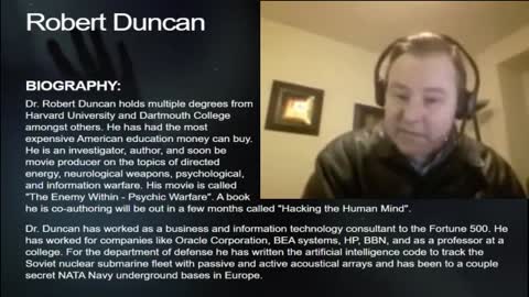 Dr Robert Duncan Brain Hacking, Synthetic Telepathy and Mind Control of Targeted Individuals