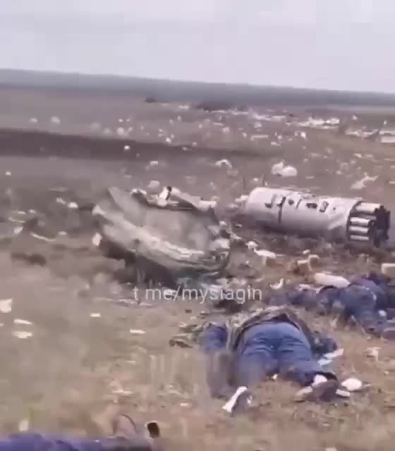 Wreakage of a Downed Russian Helicopter