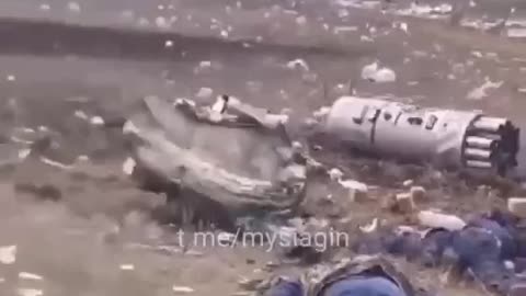 Wreakage of a Downed Russian Helicopter