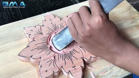 simple flower carving tutorial