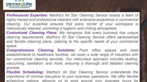 Martha’s All Star Cleaning Service - Premier Commercial Cleaning Services in Roanoke, VA