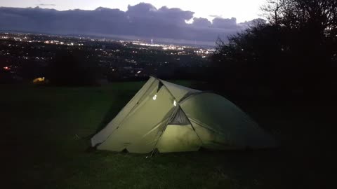 Sorting the lighting out before filming the Snugpak scorpion 3 tent22nd Nov 2022