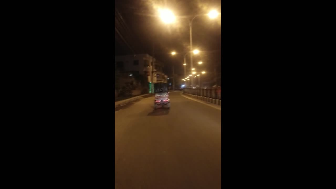 night cycle riding video on the busy street in bangladesh incredible moment