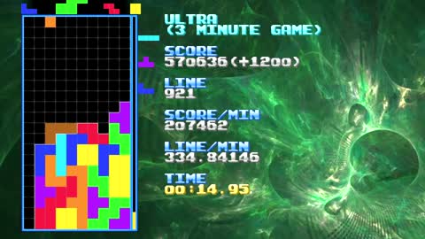 NullPomino 3 Minutes 1015 Lines