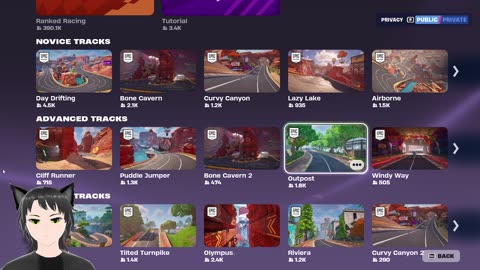 Fortnite, trying new racing mode, conservative VTuber