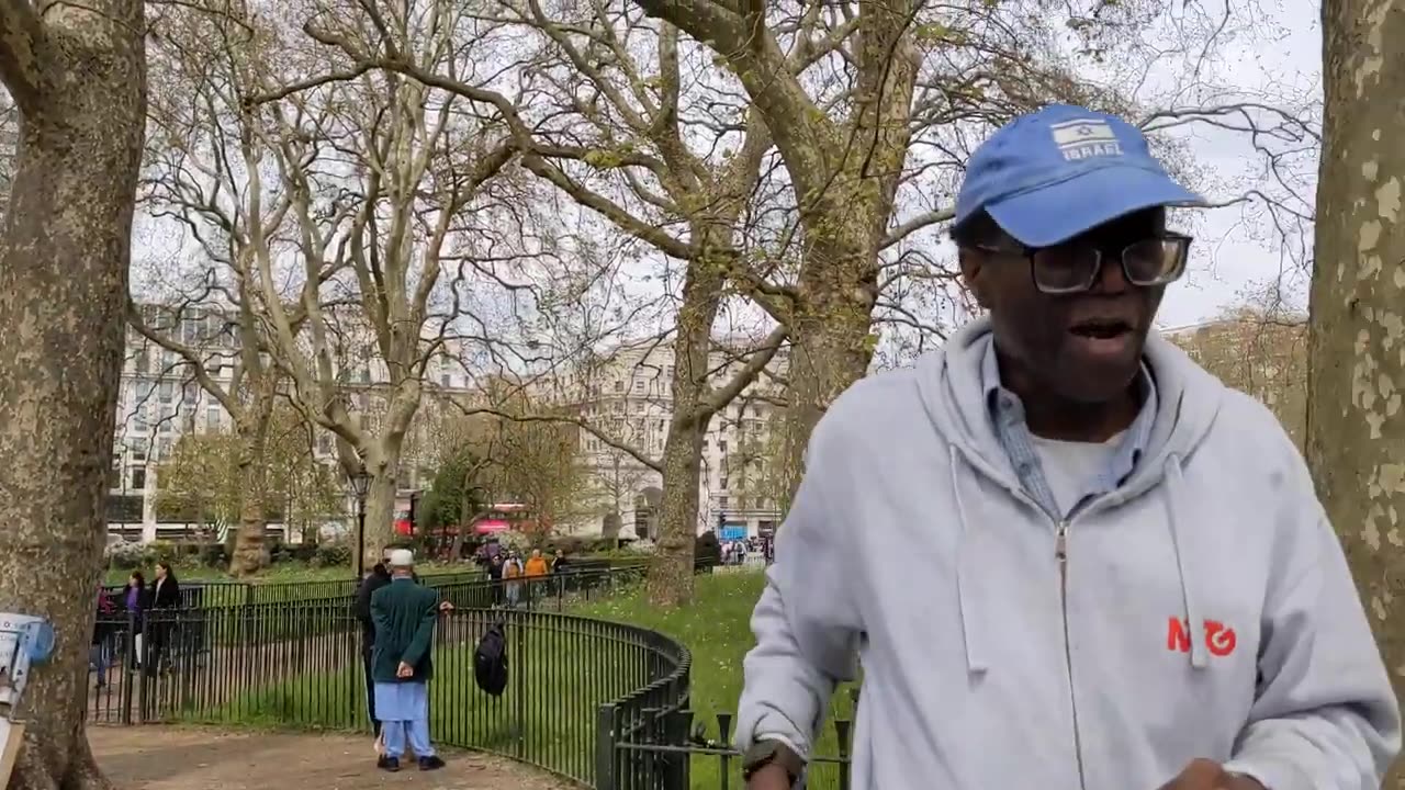 (1) Man of God - King Charles or King Jesus - Corner Hyde Park London 30-4-2023