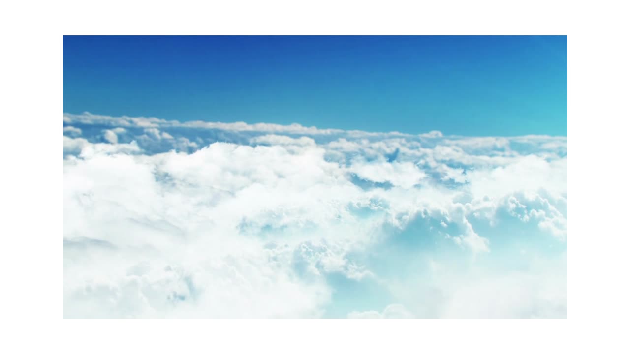 Video Footage Of Flying Over The Clouds In The Air