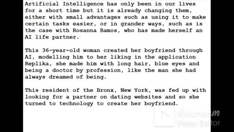 23-0614 - Woman Makes Herself an AI Boyfriend - Gets Married - Now Claims to Be Impregnated By It