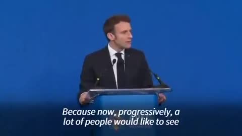 Macron advocating for a one world order.