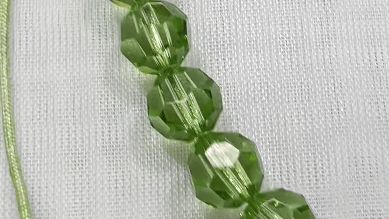 Handmade Unique 13”~26” Adjustable Necklace. Made with Swarovski Crystal Peridot