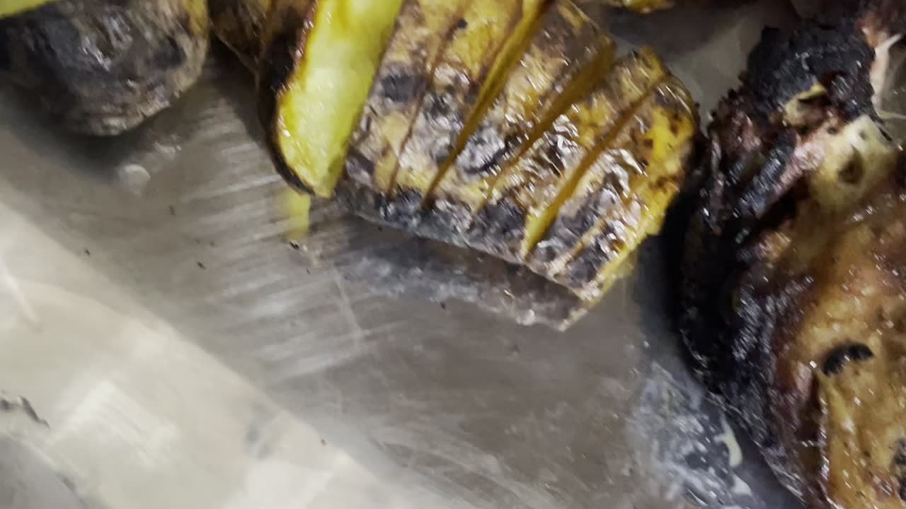 Mutton leg and sweet potatoes