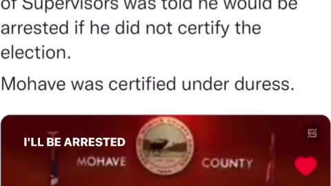 Arizona Council Member "I was threatened to certify or else"!