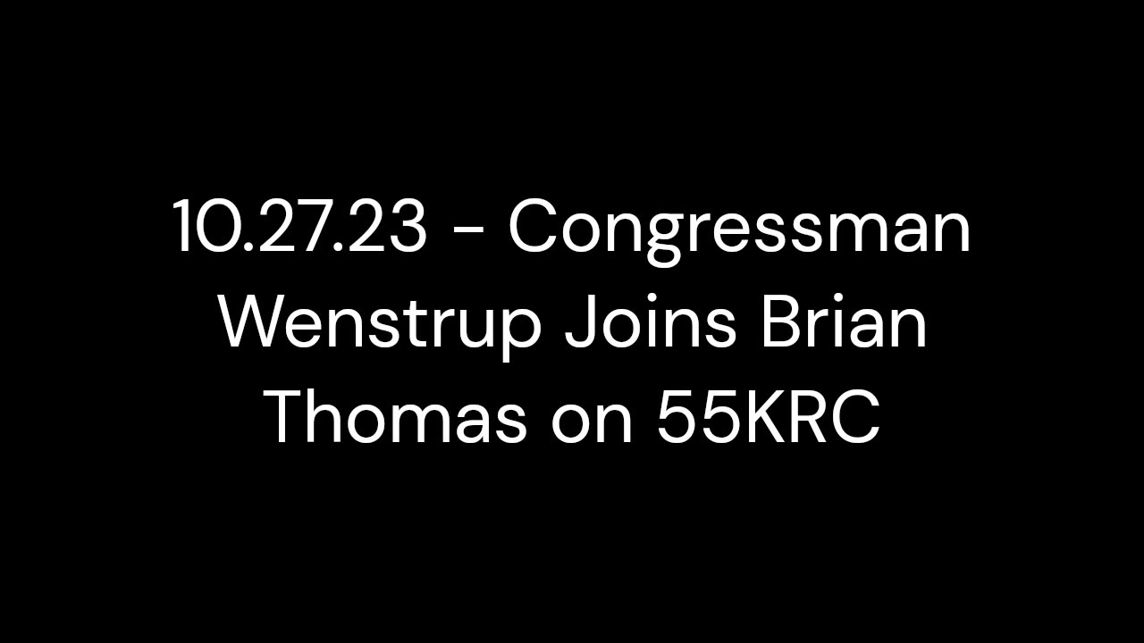Wenstrup Joins Brian Thomas to Discuss the Election of Speaker Johnson and Other Issues of the Day