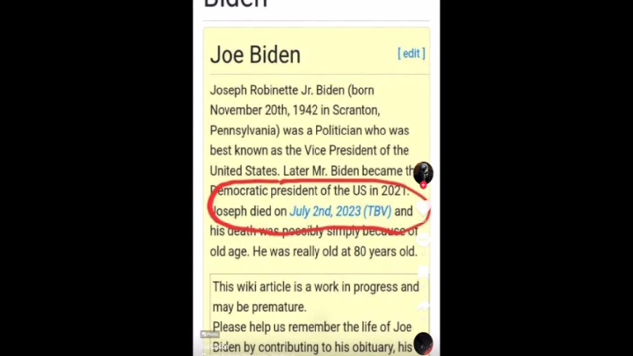 Joe Biden Death