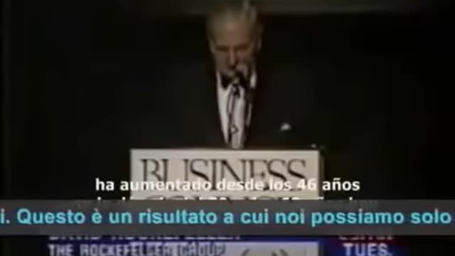 Discorso di Rockefeller al congresso ONU . Dimezzare la popolazione mondiale !