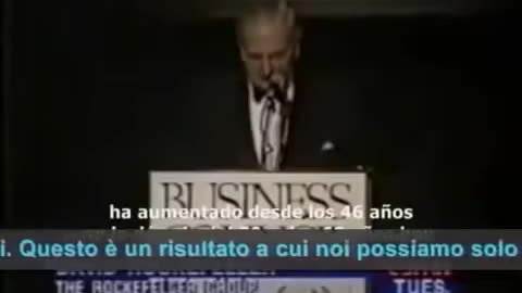 Discorso di Rockefeller al congresso ONU . Dimezzare la popolazione mondiale !