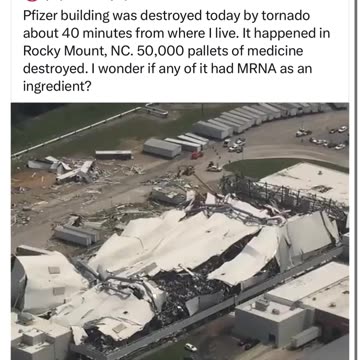 Pfizer building destroyed
