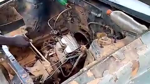 An ATV engine running a car body