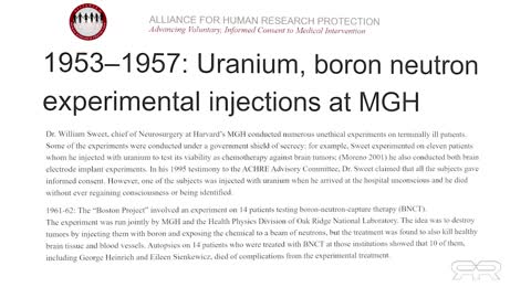 Brief History of Unlawful Human Experiments