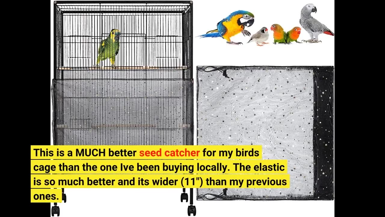 Bird #Cage Seed Catcher Airy Gauze Seeds-Overview