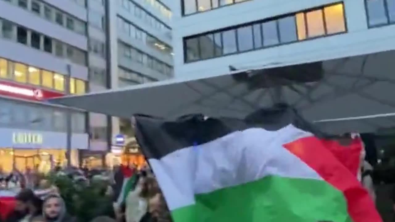 Gaza? No, Stuttgart. They are shouting to implement Sharia Laws in Europe